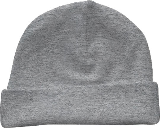 Organic Baby Hat bedrucken Heather Grey