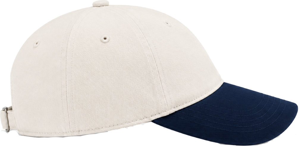 Contrast Peak Leisure Cap Natural French Navy