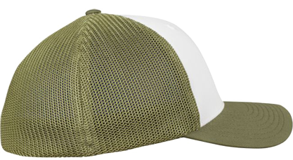 Flexfit Mesh Colored Front Unisex Buck-White-Buck S/M