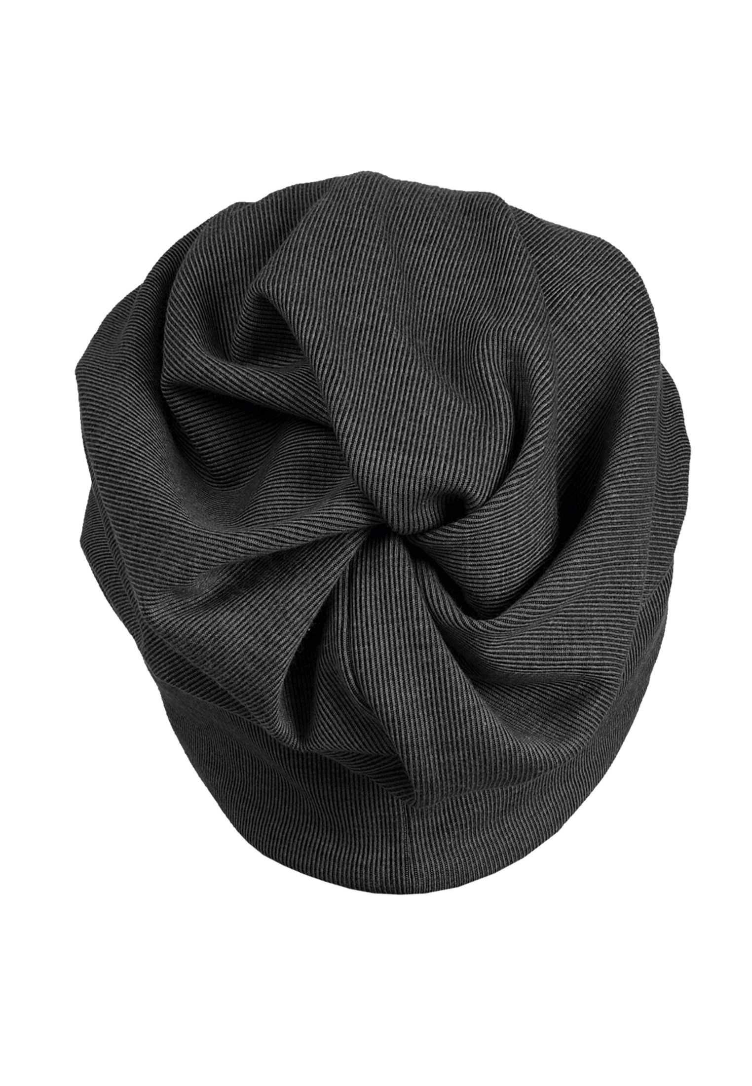 2 in 1 Schal Mütze black one size