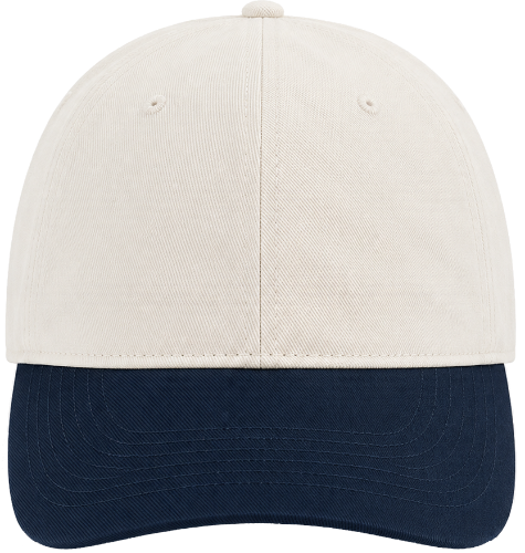Contrast Peak Leisure Cap Natural French Navy