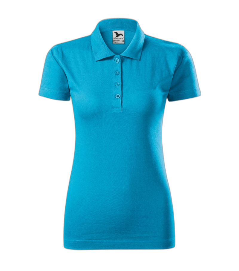 Single J. Poloshirt Frauen türkisblau XL