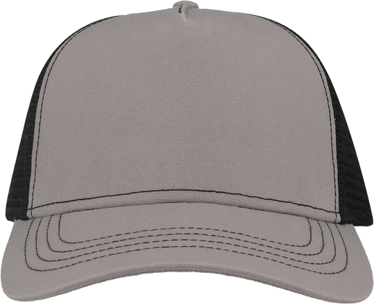 Canvas Rapper Trucker Cap Grey / Black