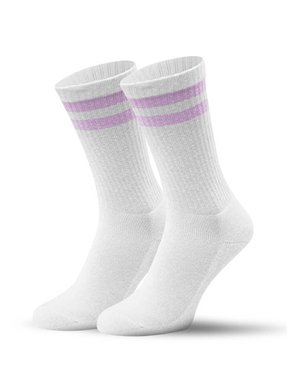 Klassische Tennissocken  White/Lilac 37-41