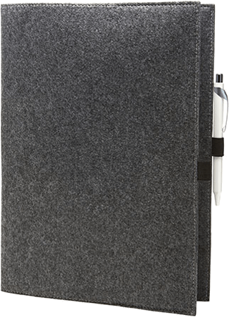 Filz Notizbuch Hülle Felt Sleeve Eco Anthracite