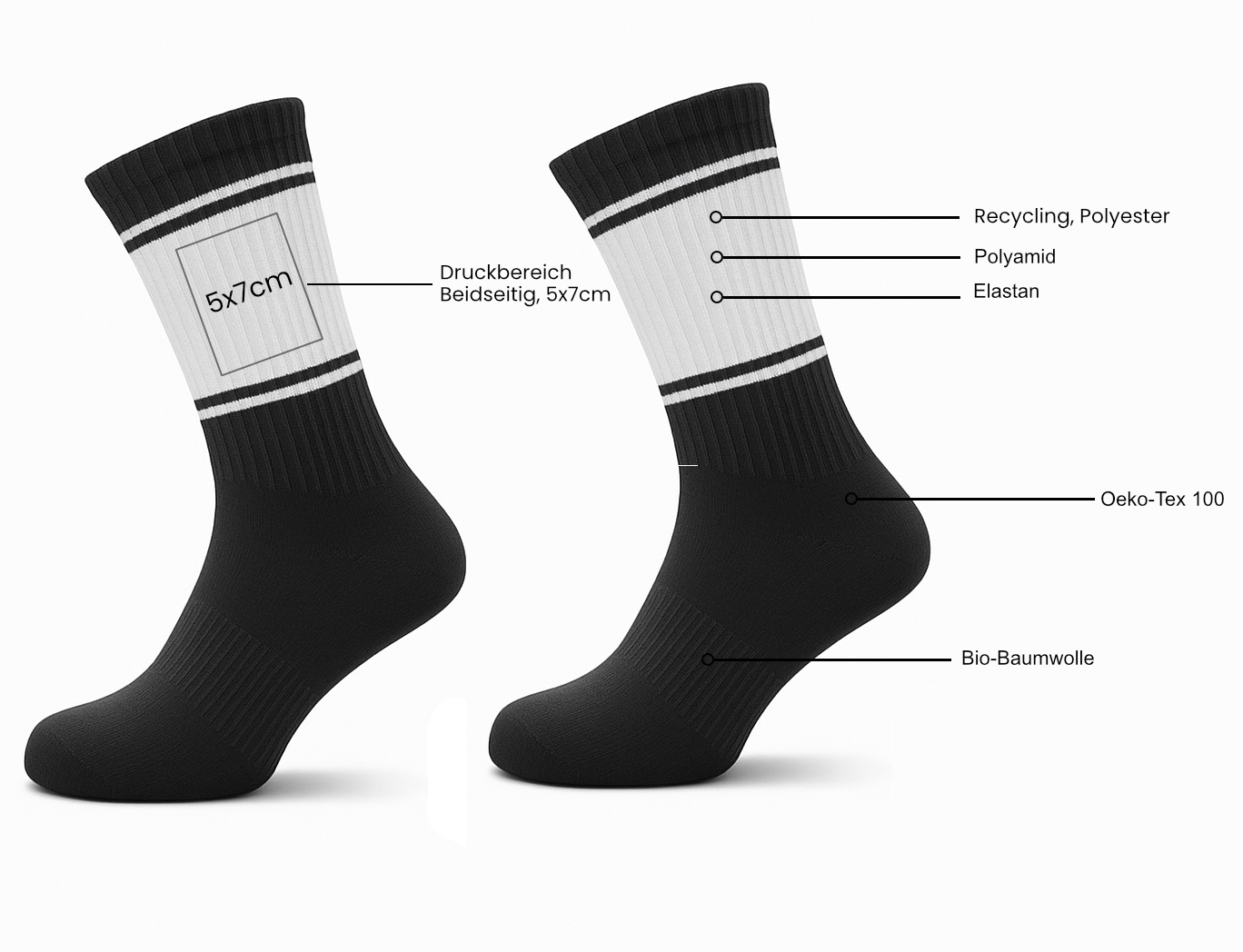 Farbige Tennissocken