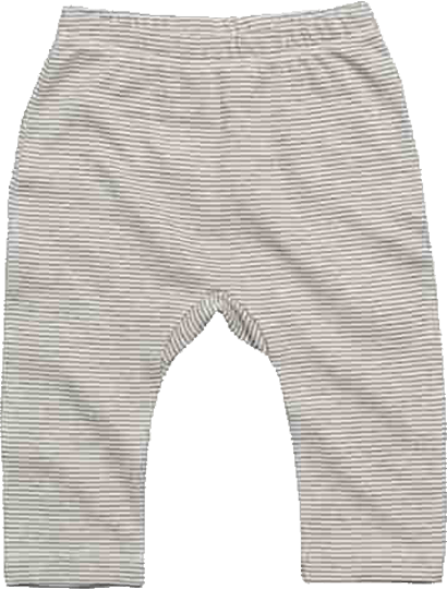 Gestreifte Baby Leggins White / Heather Grey Melange 12-18 Monate