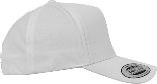 5 Panel Curved Classic Snapback White