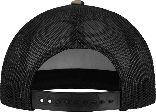 Camo Trucker Flexfit Cap Woodcamo / Black