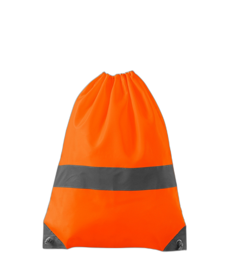 Warnschutz Turnbeutel selber gestalten fluoreszierendes orange uni