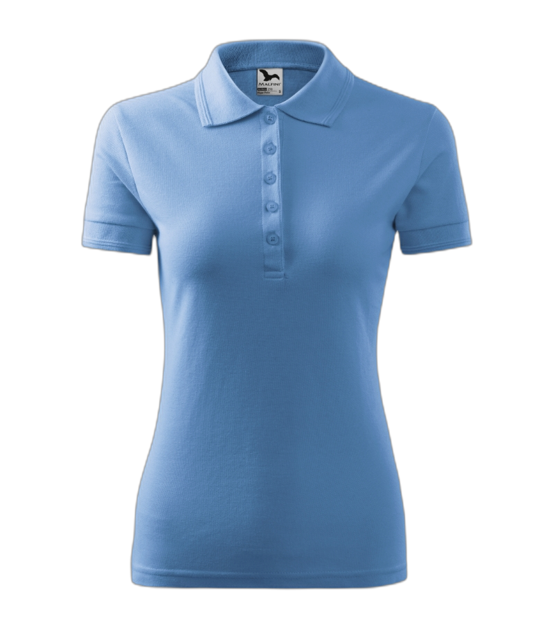 Pique Polo Polohemd Damen himmelblau XS