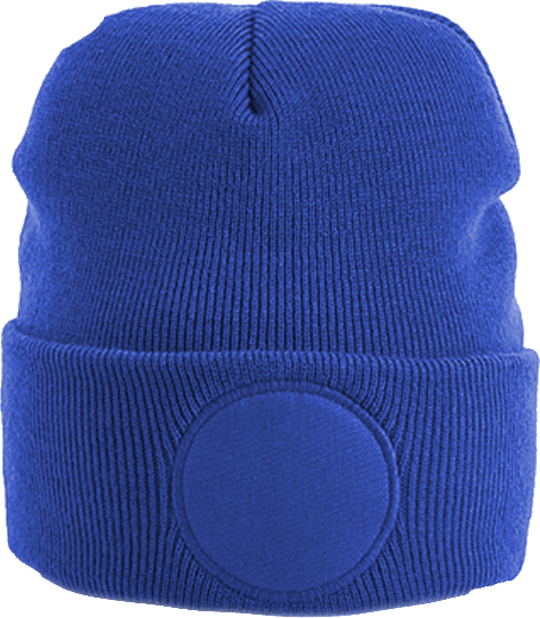 Circular Patch Beanie Bright Royal