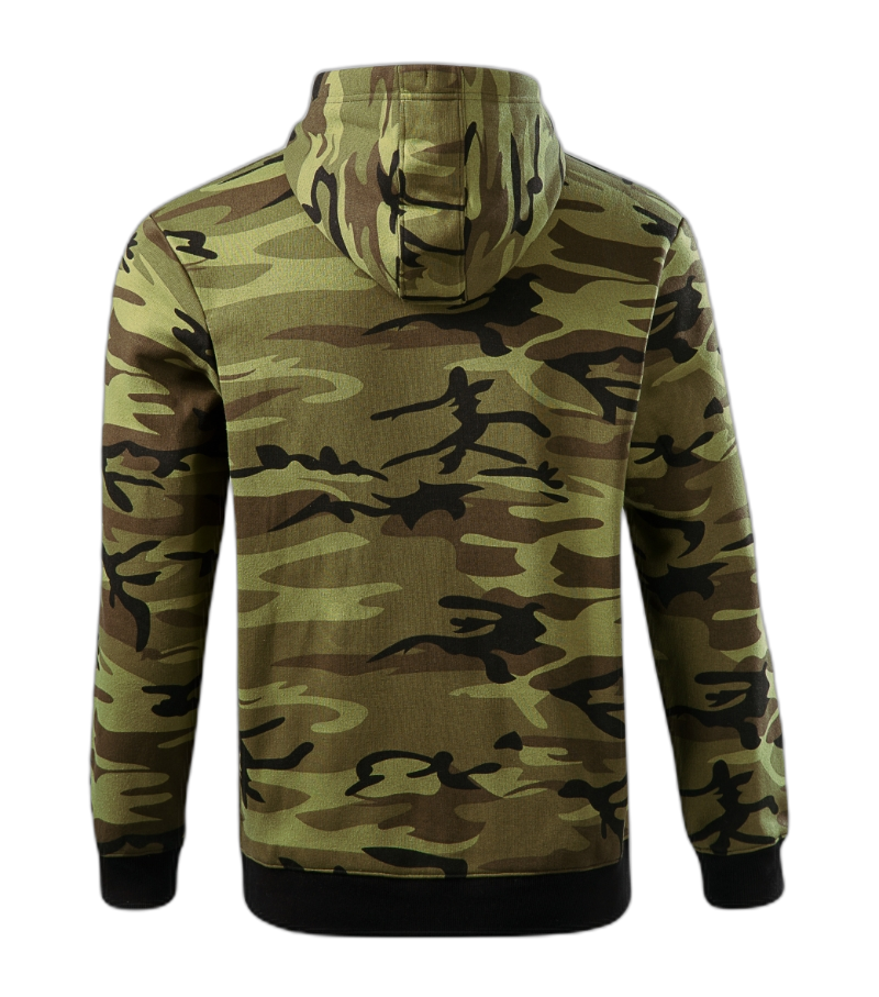 Camo Zipper Sweatshirt Männer camouflage grün L