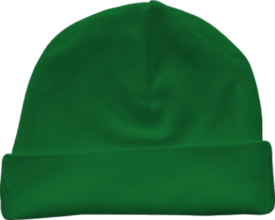 Organic Baby Hat bedrucken Kelly Green