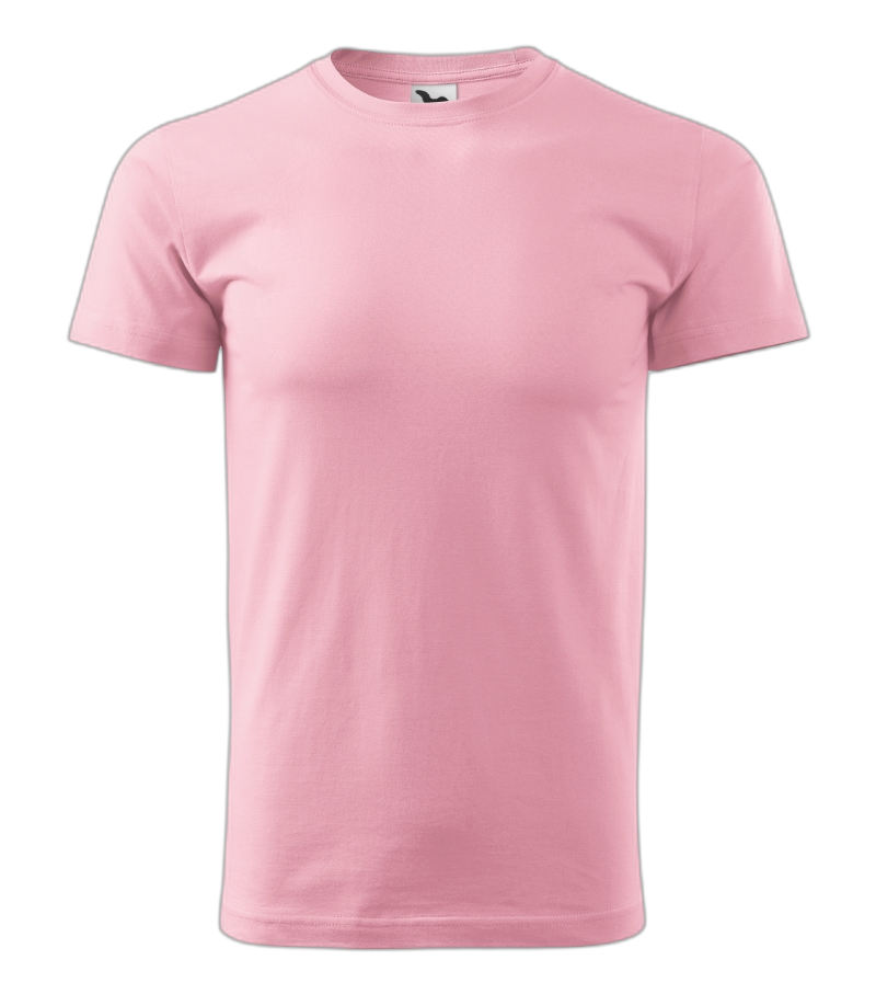 Basic T-Shirt Männer rosa 4XL