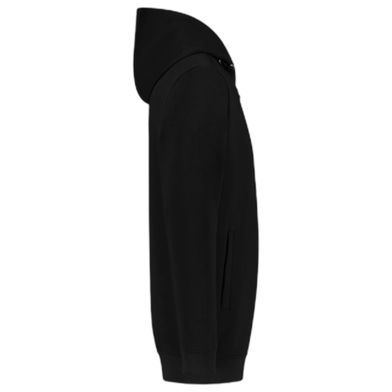 Hooded Sweat Jacket Washable 60°C Sweatshirt Unisex schwarz XL