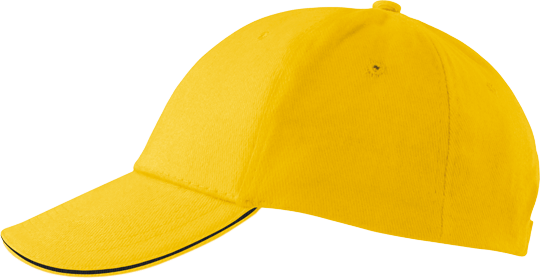 6 Panel Unisex Sandwich Cap Gelb