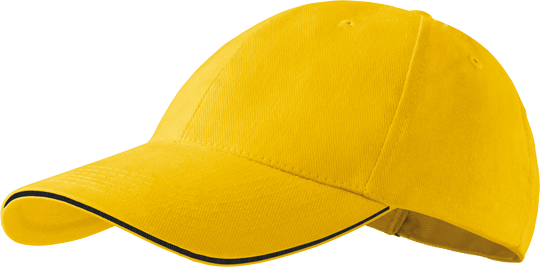 6 Panel Unisex Sandwich Cap Gelb
