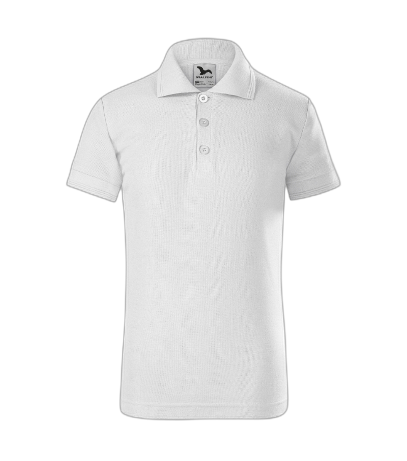 Pique Polo Polohemd Kinder weiss 110 cm/4 Jahre