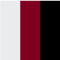 White / Burgundy / Black
