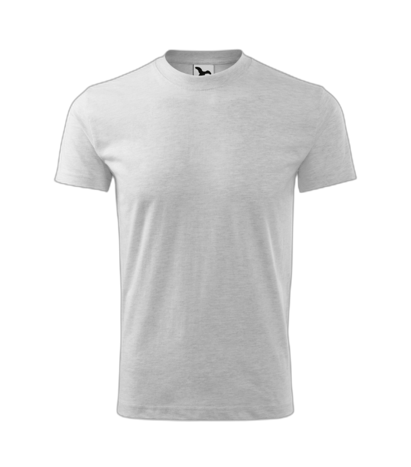 Basic T-Shirt Kinder hellgrau melliert 134 cm/8 Jahre