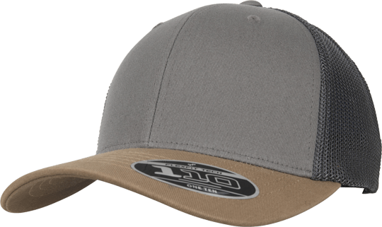 3 Tone Trucker Snapback Cap Earth Tones