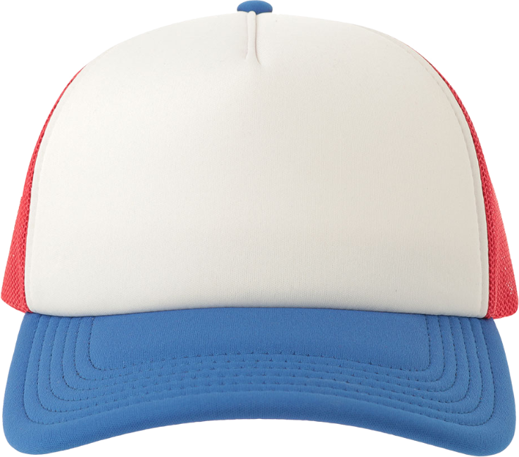 5 Panel Trucker Rapper-S Cap White Red Royal