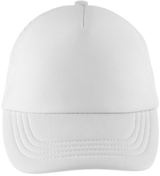 Kids Bubble Trucker Cap White