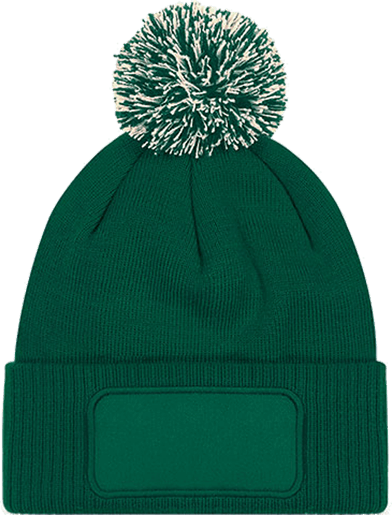 Bommel Mütze Bottle Green / Off White