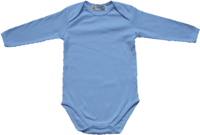 Bio Baby Langarm Body Babyblue 74-80