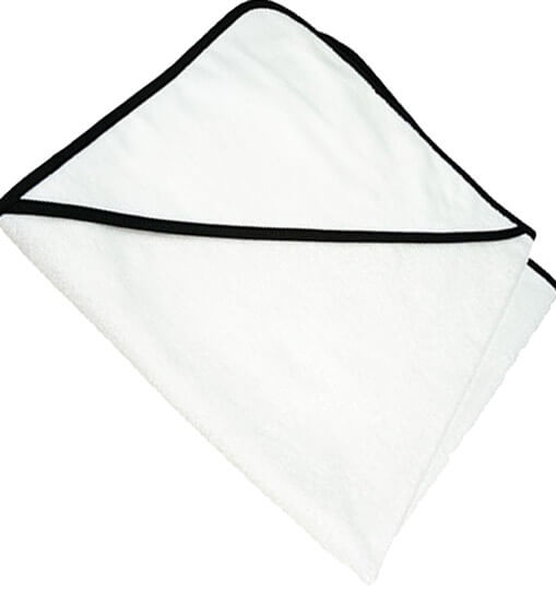 Baby Badetuch mit Kapuze White / Black