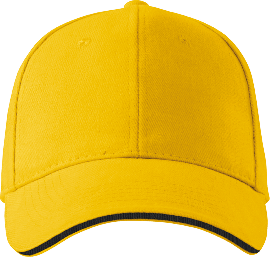 6 Panel Unisex Sandwich Cap Gelb