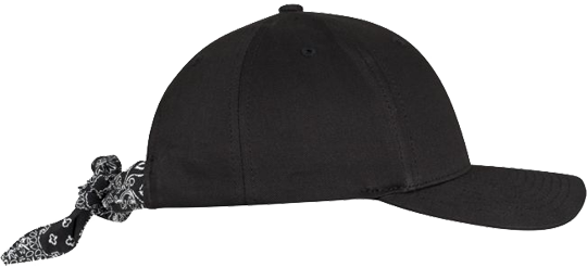 Curved Bandana Tie Flexfit Black
